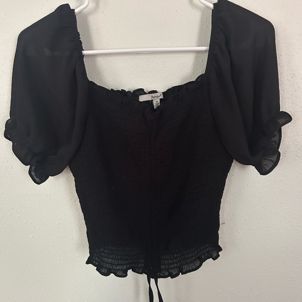 PAPAYA Black crop top/Size M